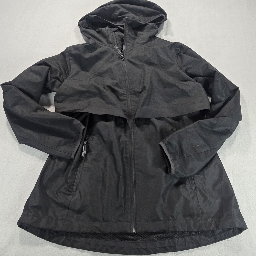 Champion‎ C9 Windbreaker Jacket Womens Small Black Hooded Mesh Lined Full Zip